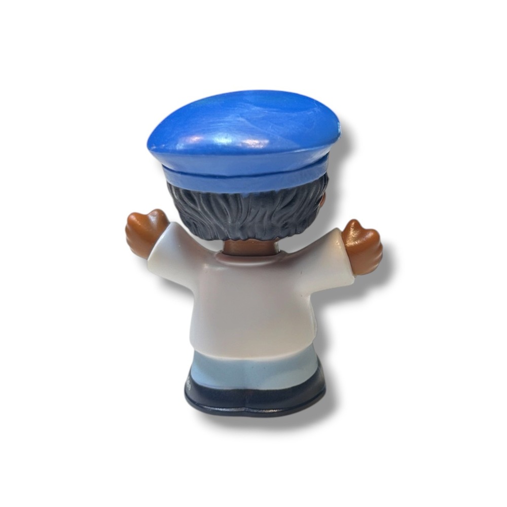 Fisher-Price Little People Pilot Figure Blue Hat Red Tie Mattel 2016 Toy - Picture 3 of 5
